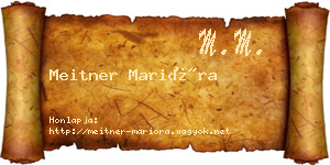Meitner Marióra névjegykártya